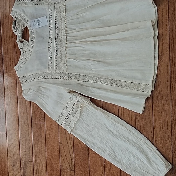 American Eagle Outfitters Bohemian Embroidered Top Blouse S - Picture 12 of 13